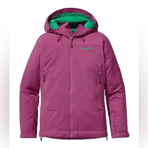 Patagonia Winter Sun Hoody Jacket Coat Puffer Pink Fuchsia Green Lining - S